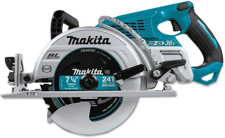 Makita XSR01Z 18V X2 LXT - Mango trasero inalámbrico sin escobillas de iones de litio de 36 V, sierra circular de 7-1/4 pulgadas, solo herramienta