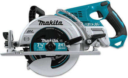 Makita XSR01Z 18V X2 LXT - Mango trasero inalámbrico sin escobillas de iones de litio de 36 V, sierra circular de 7-1/4 pulgadas, solo herramienta